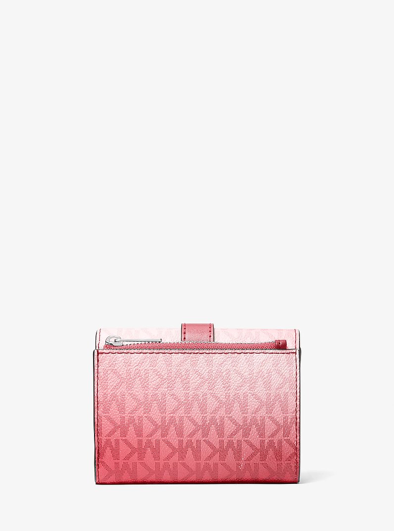 Greenwich Medium Ombr&eacute; Signature Logo Tri-Fold Wallet in HIBISCUS MULTI | Michael Kors