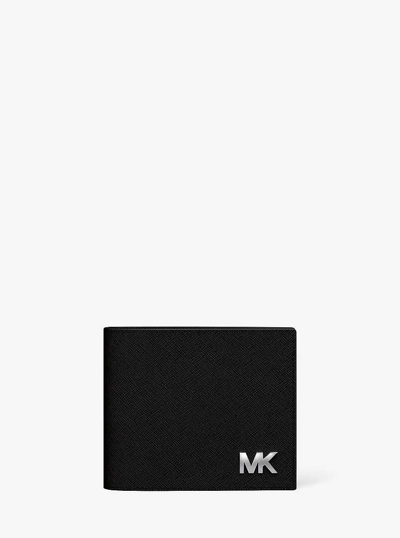 Cooper Saffiano Leather Billfold Wallet With Passcase in BLACK | Michael Kors