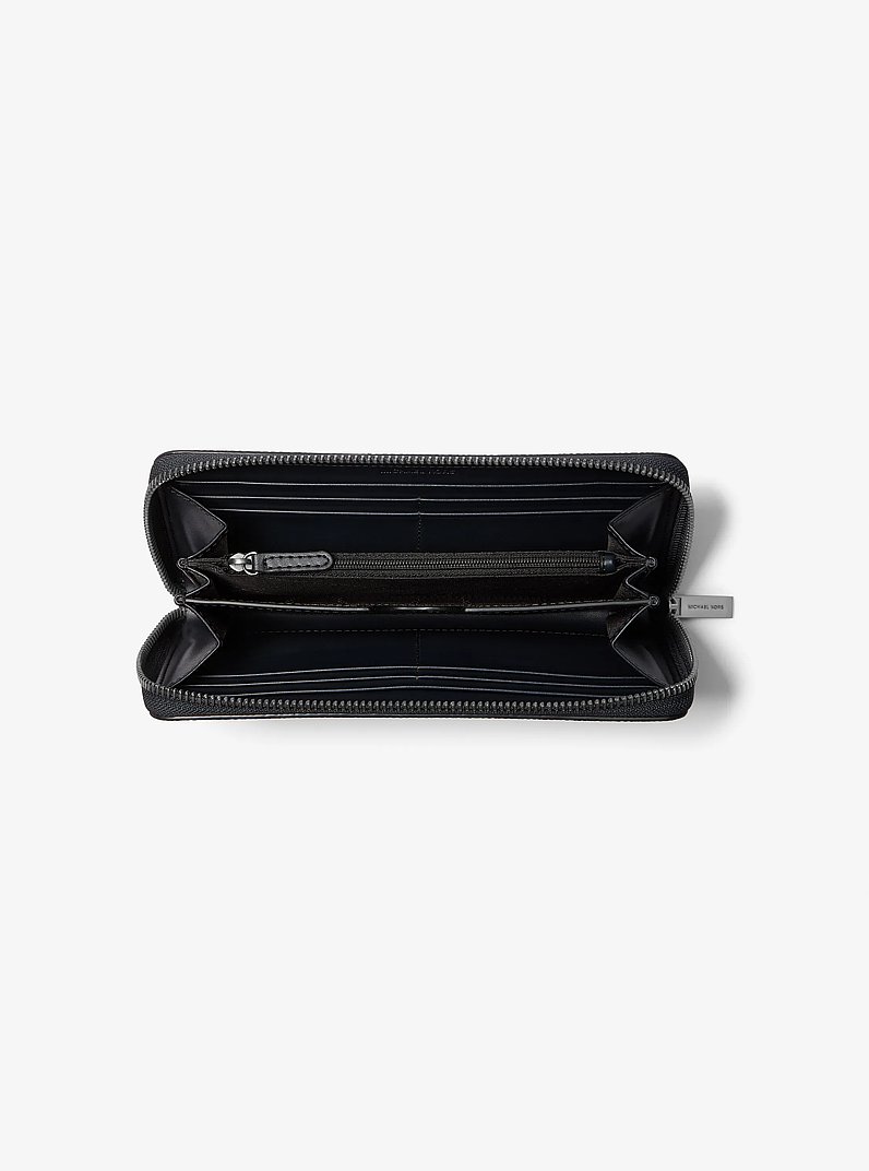 Portafoglio Edison in pelle zip-around in NAVY | Michael Kors