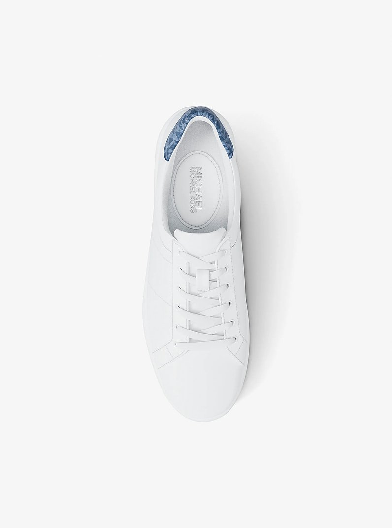 Baskets Poppy &agrave; rayures et &agrave; logo m&eacute;tallis&eacute;s in BLEU FRAN&Ccedil;AIS | Michael Kors