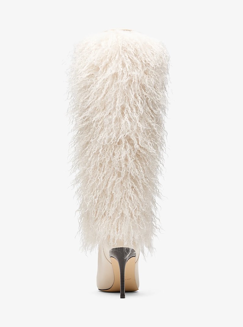Dawn Faux Shearling Boot in NATURAL | Michael Kors