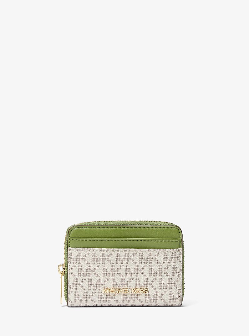 Jet Set Travel Medium Logo Zip-Around Card Case in VANILLA - Sale