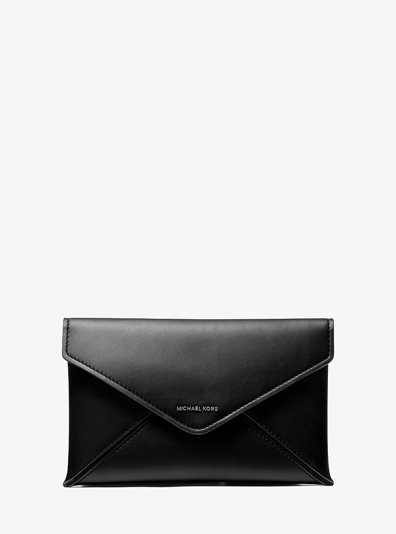 Jordi 3-in-1 Leather Envelope Wallet in BLACK | Michael Kors