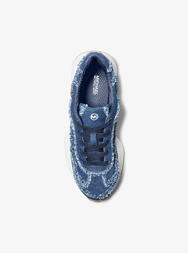 Ari Frayed Denim Trainer in DENIM | Michael Kors