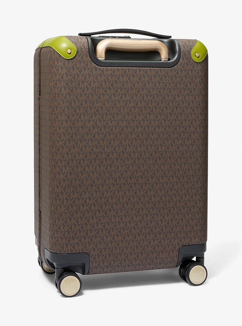 Striped Signature Logo Suitcase in MEADOW GREEN | Michael Kors