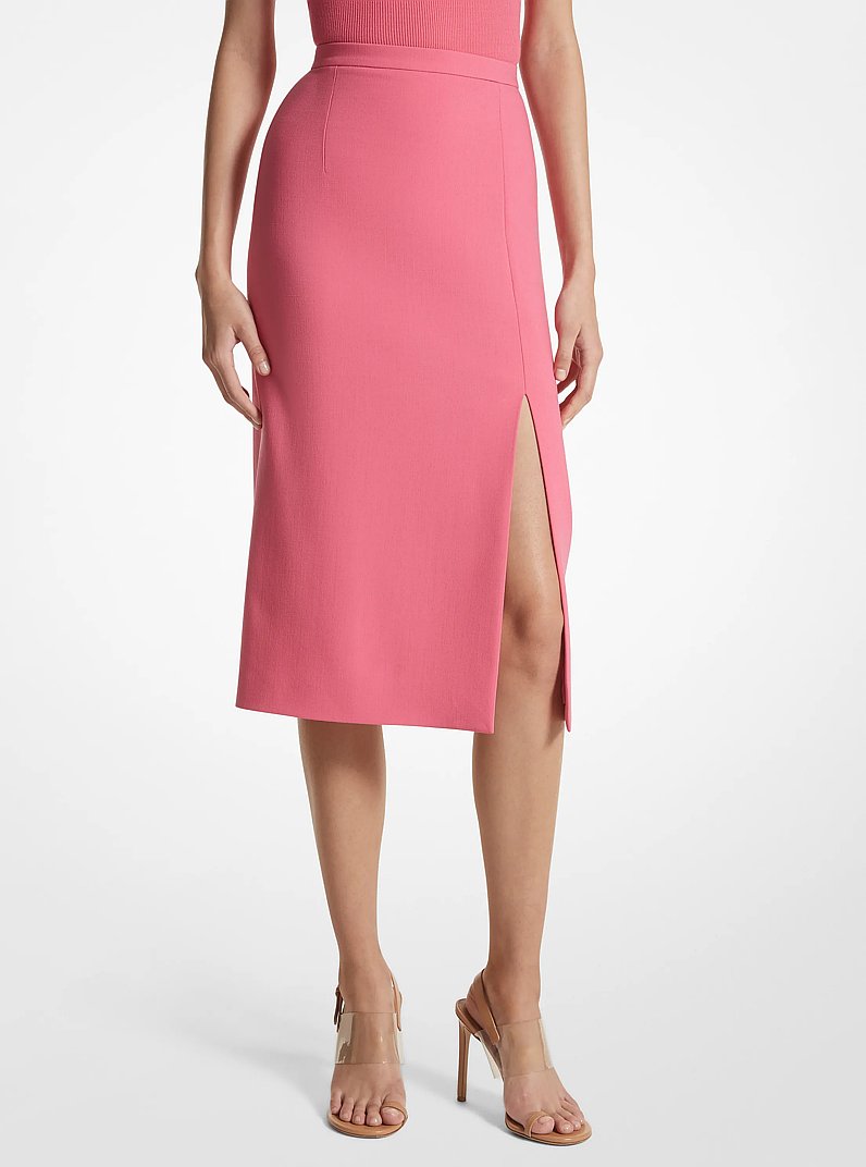Crepe Slit Pencil Skirt in AZALEA | Michael Kors