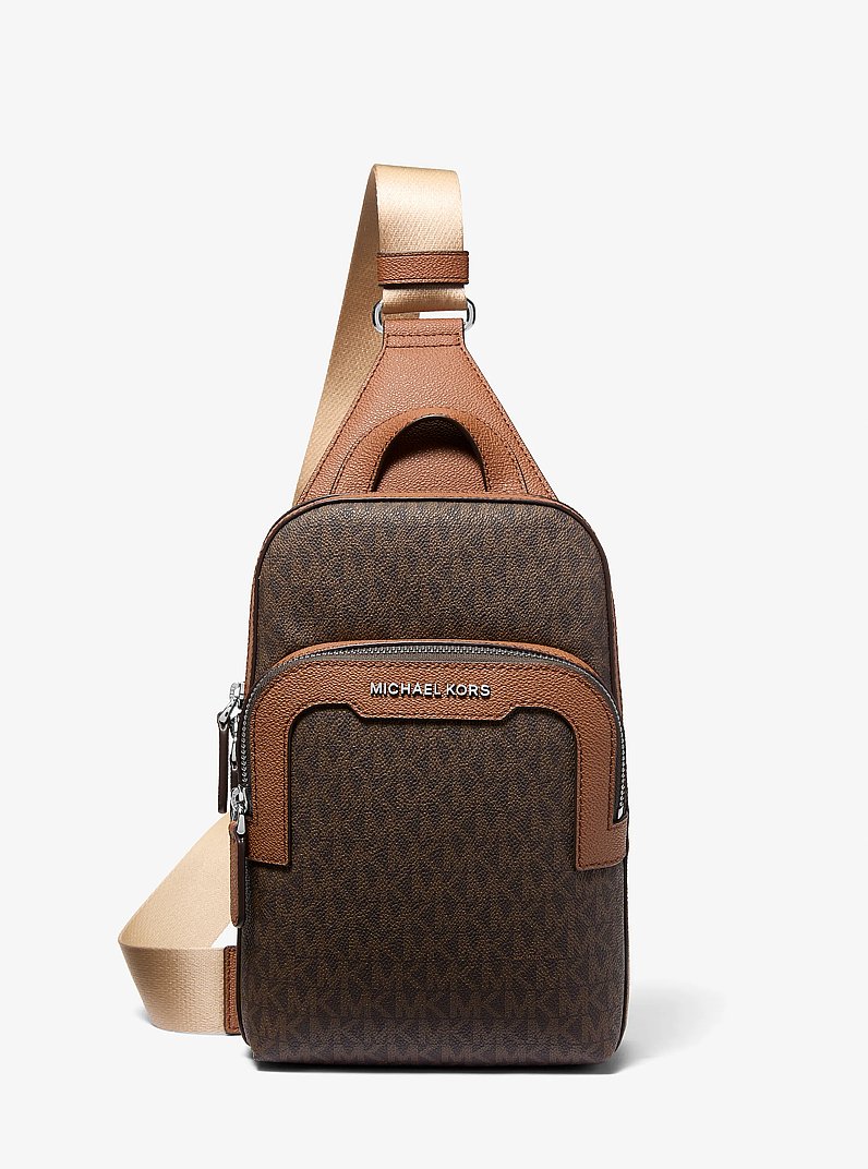 Hudson Signature Logo Sling Pack  in BROWN/LUGGAGE | Michael Kors
