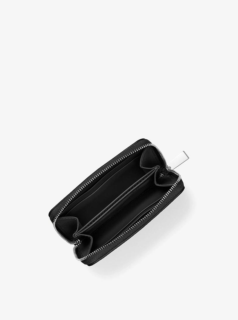 Cartera peque&ntilde;a de piel granulada in NEGRO | Michael Kors