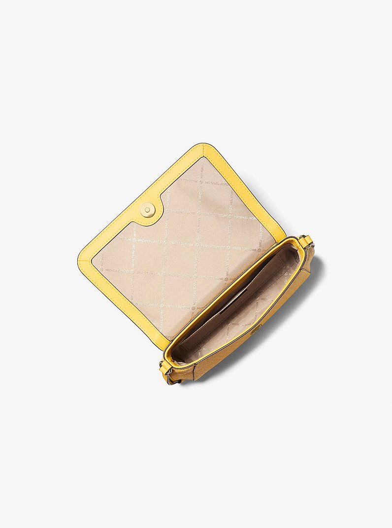 Medium Logo Convertible Crossbody Bag in DAISY YELLOW | Michael Kors