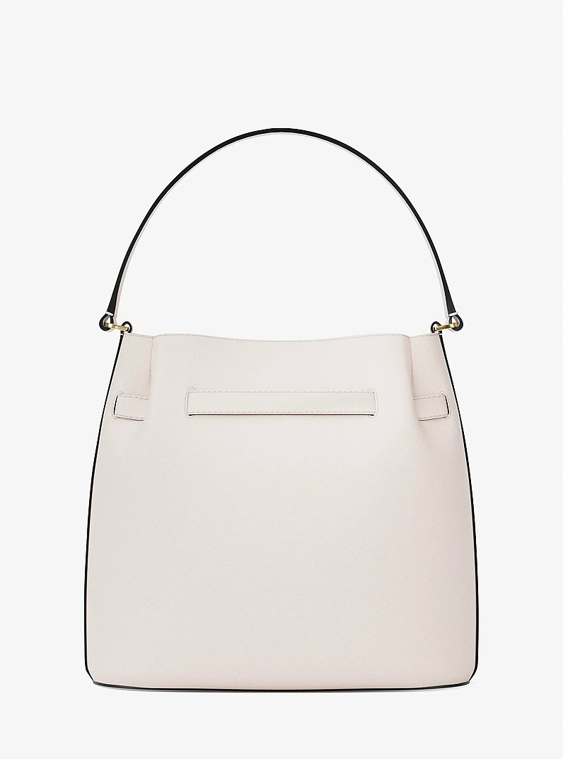 Bandolera Carson tipo bombonera convertible mediana de piel granulada in CREMA CLARO | Michael Kors