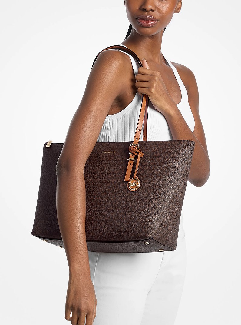 Shopper Quinn Large mit Signature-Logomuster in BRN/EICHELBR | Michael Kors