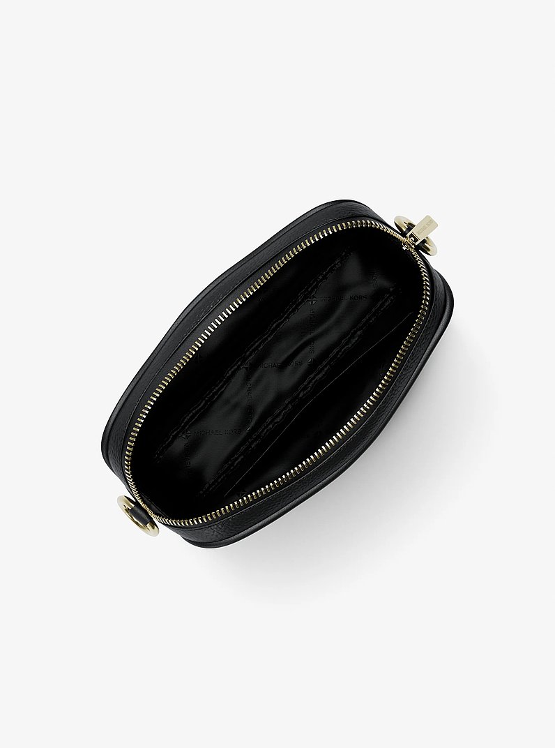 Bandolera Jet Set peque&ntilde;a para c&aacute;mara de piel granulada in NEGRO | Michael Kors