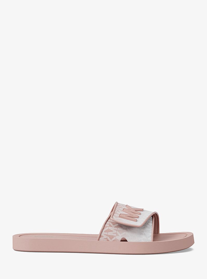 Palmer Ombr&eacute; Signature Logo Slide Sandal in POWDER BLUSH | Michael Kors