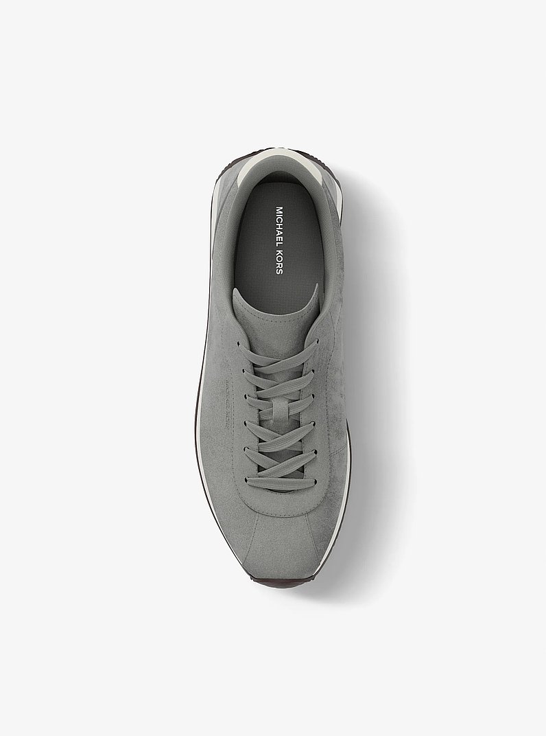 Rhodes Suede Trainer in QUARRY GREY | Michael Kors