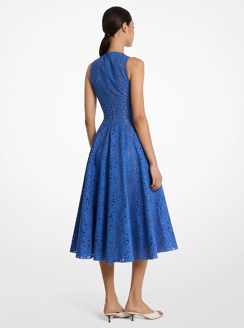 Cotton Eyelet Halter Dress