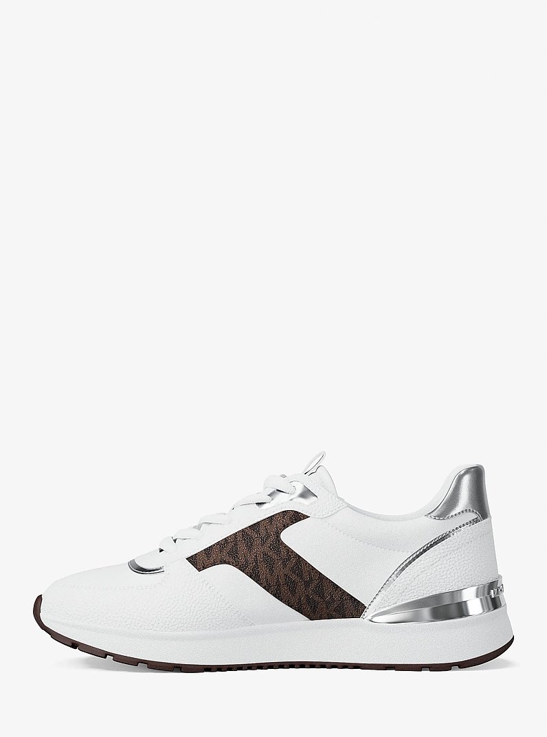 Remy Mixed-Media Trainer in OP WHT/BROWN | Michael Kors