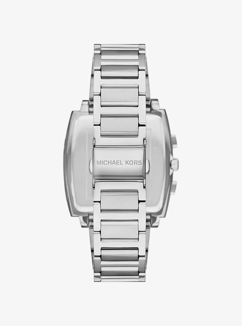 Oversized Rhys Silver-Tone Watch in SILVER | Michael Kors