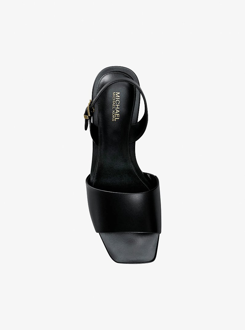 Merrie Kitten Heel Sandal in BLACK | Michael Kors