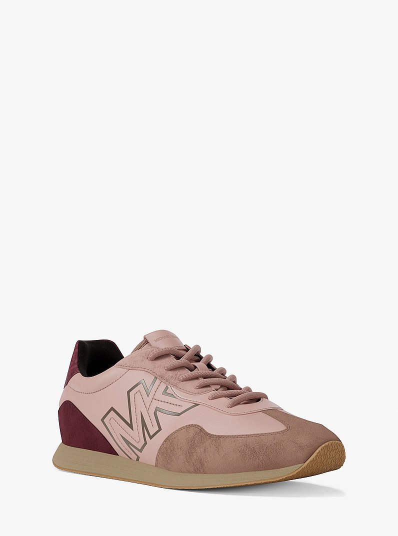 Essex Mixed-Media Trainer in CHERRY | Michael Kors