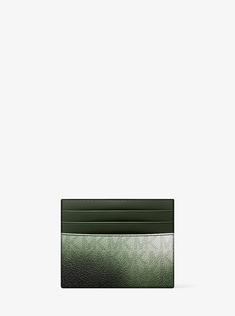 Cooper Ombr&eacute; Signature Logo Card Case in MOSS MULTI | Michael Kors