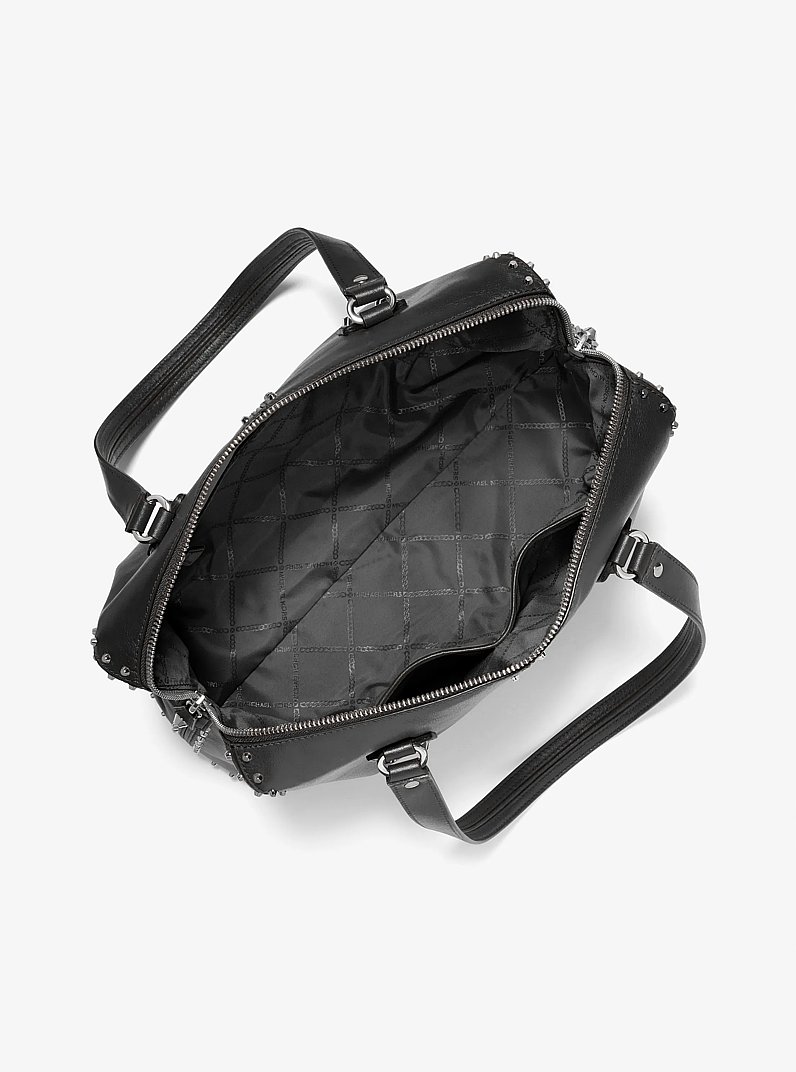 Astor Large Studded Leather Tote Bag