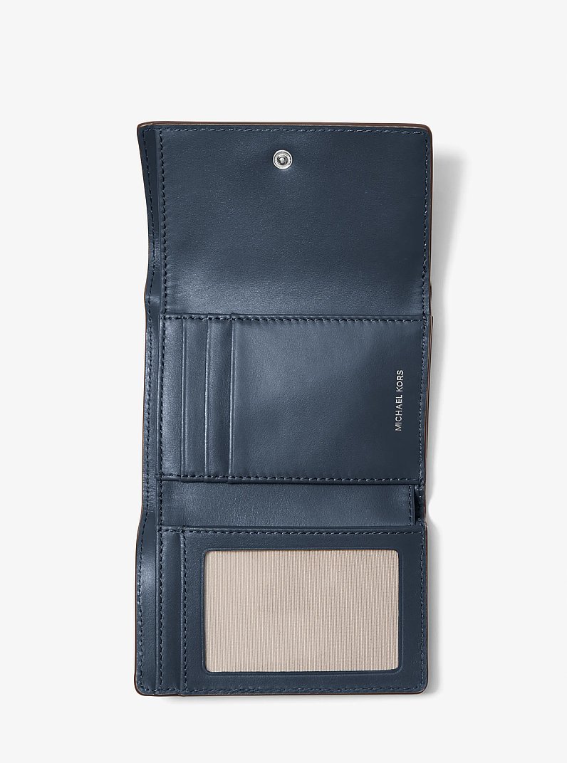 Bryant Medium Pebbled Leather Wallet in DRESS BLUES | Michael Kors