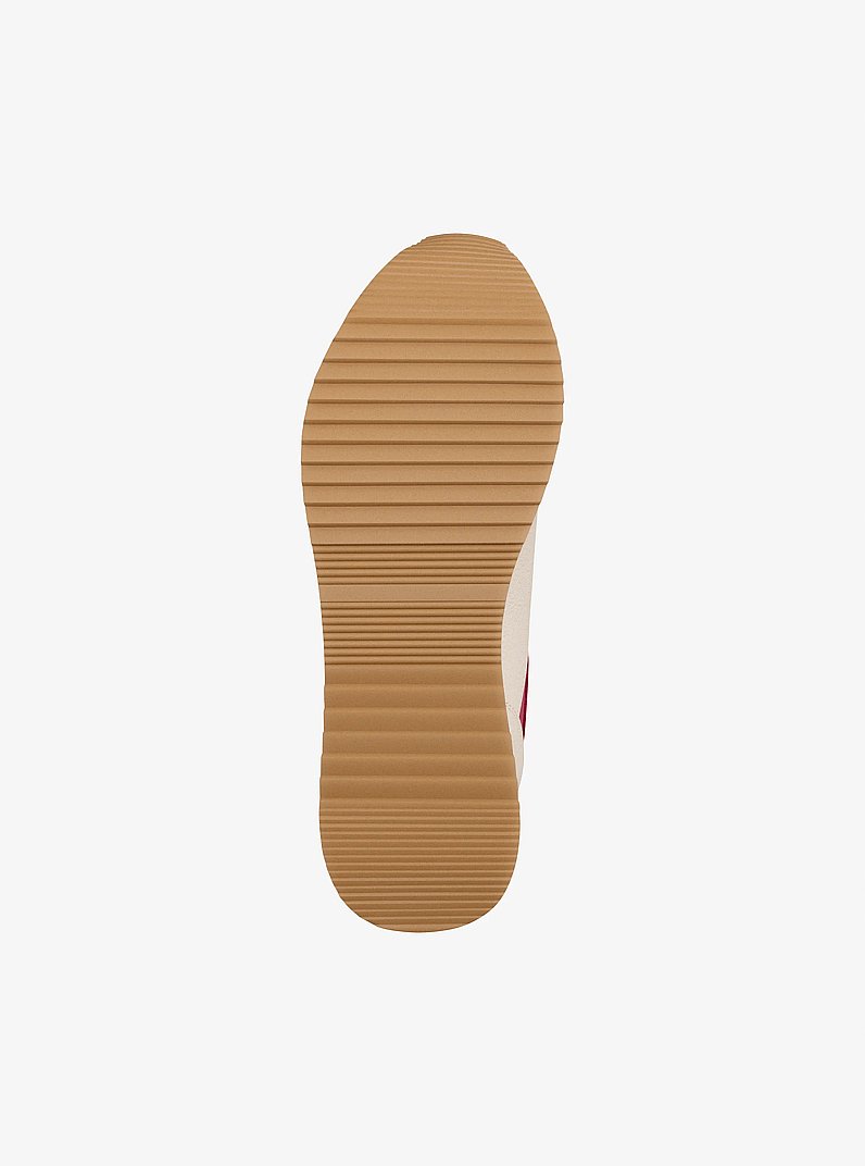 Hattie Mixed-Media Trainer in DK RASPBERRY | Michael Kors