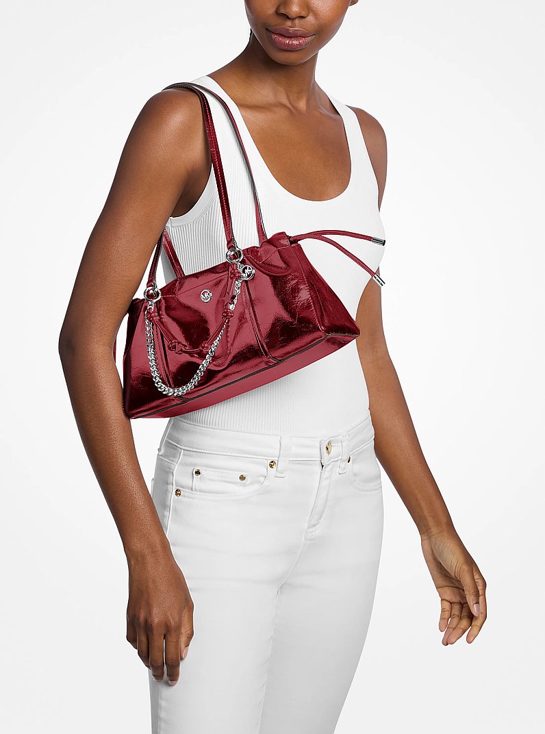 Petit sac &agrave; &eacute;paule Matilda cintr&eacute; in BORDEAUX | Michael Kors