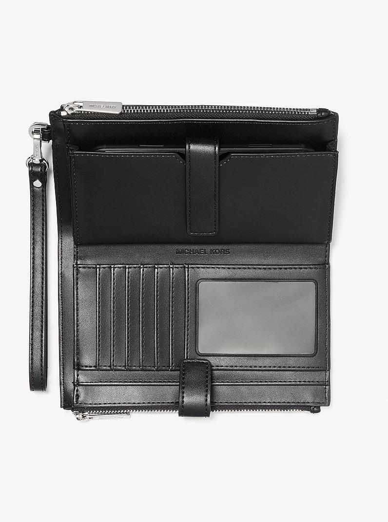 Jet Set Logo Smartphone Wallet in BLACK | Michael Kors