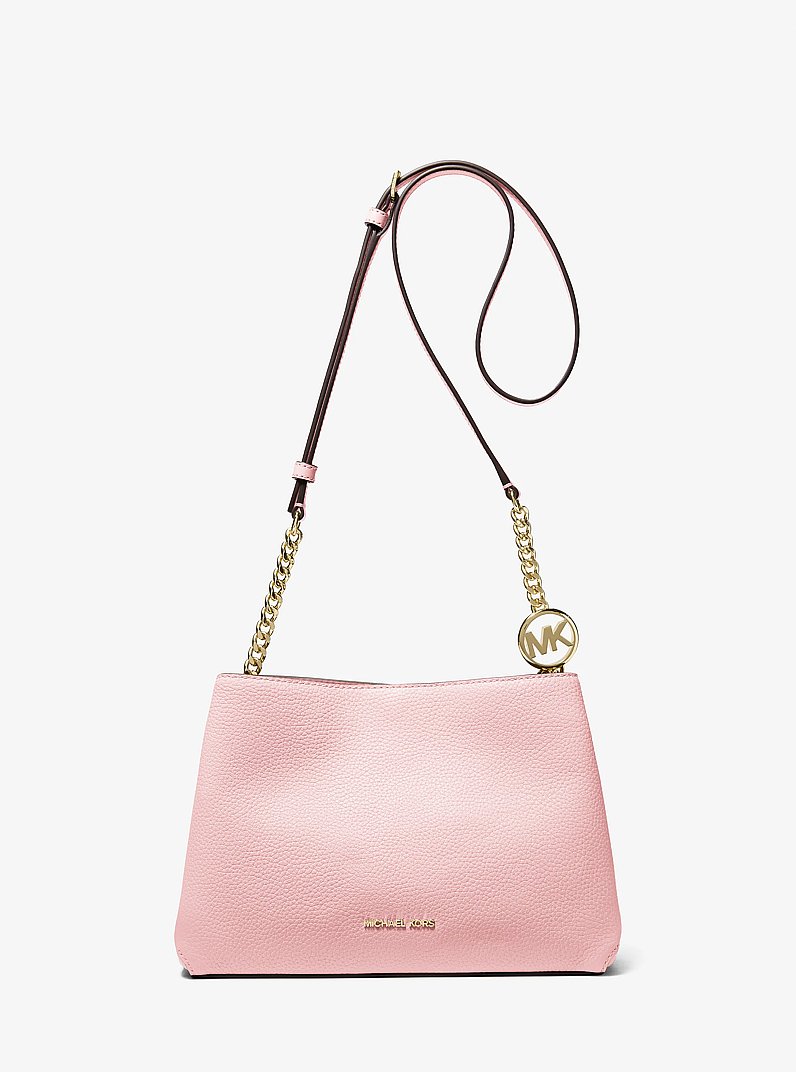 Christina Small Pebbled Leather Crossbody Bag in POWDER BLUSH | Michael Kors