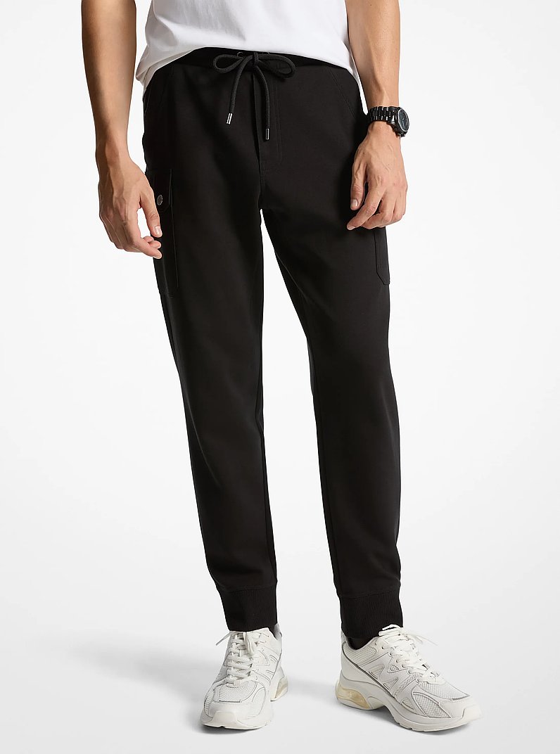 Knit Drawstring Joggers in BLACK | Michael Kors
