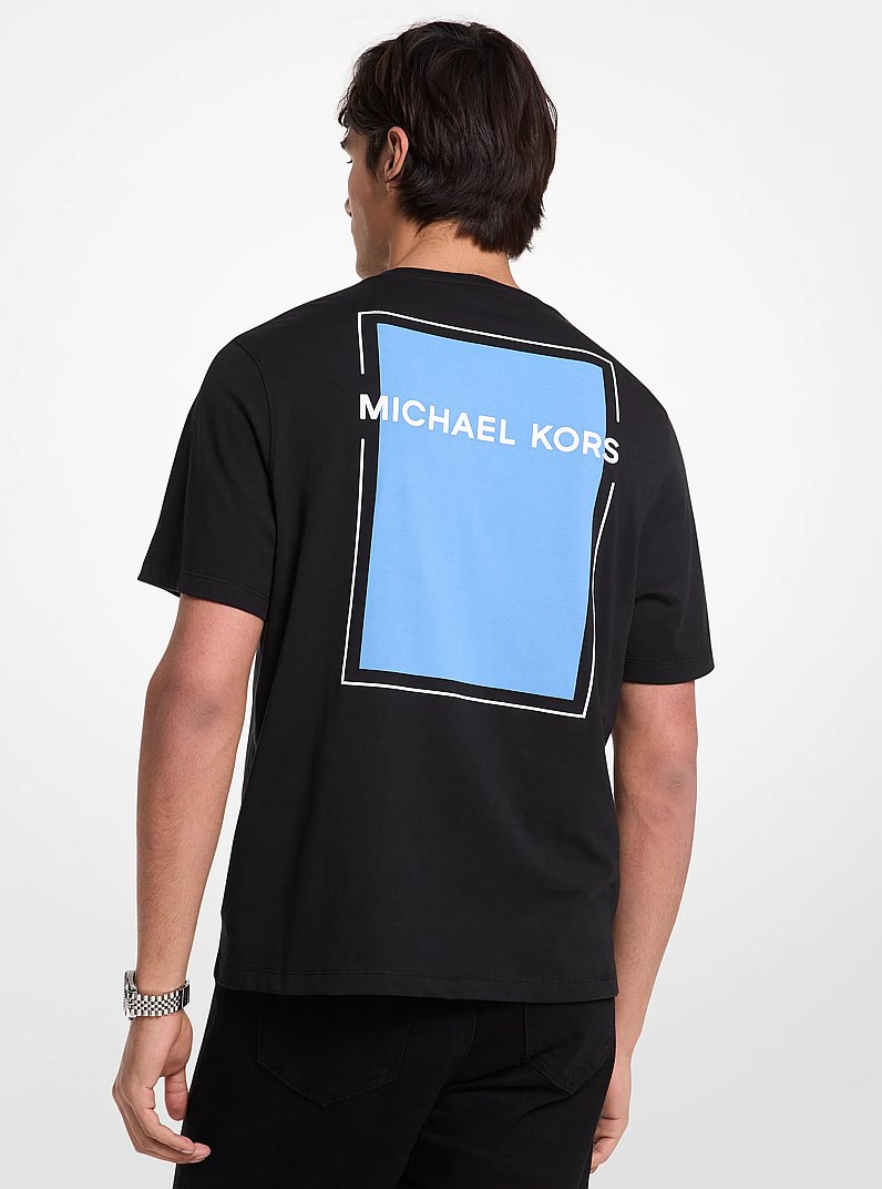 Graphic Logo Cotton T-Shirt in WHITE | Michael Kors