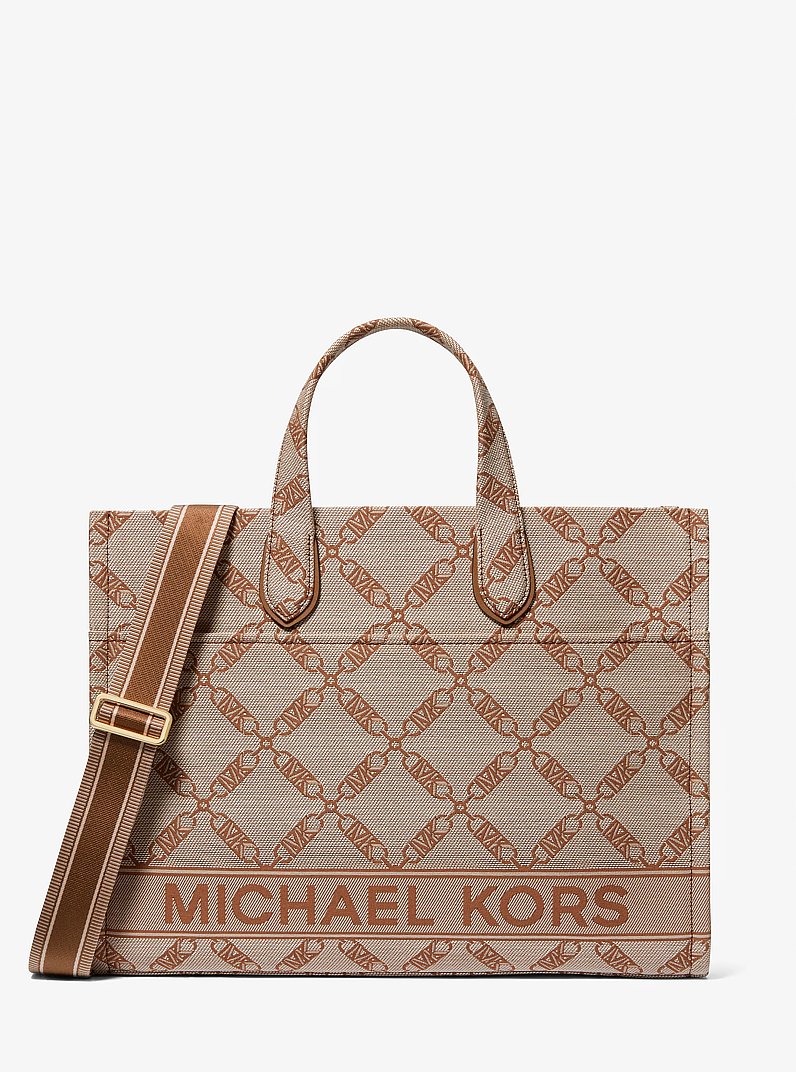 Gigi Large Empire Logo Jacquard Tote Bag
