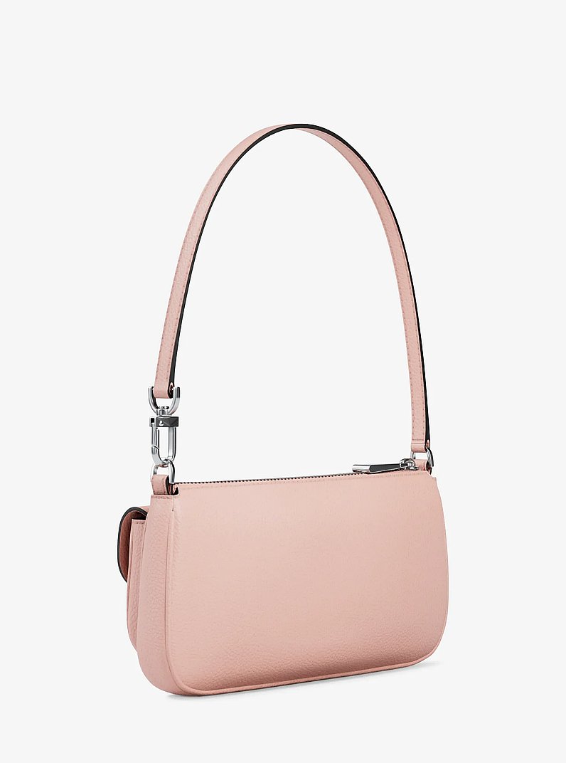 Pochette Zoe Small aus gekrispeltem Leder in RAUCHROSA | Michael Kors