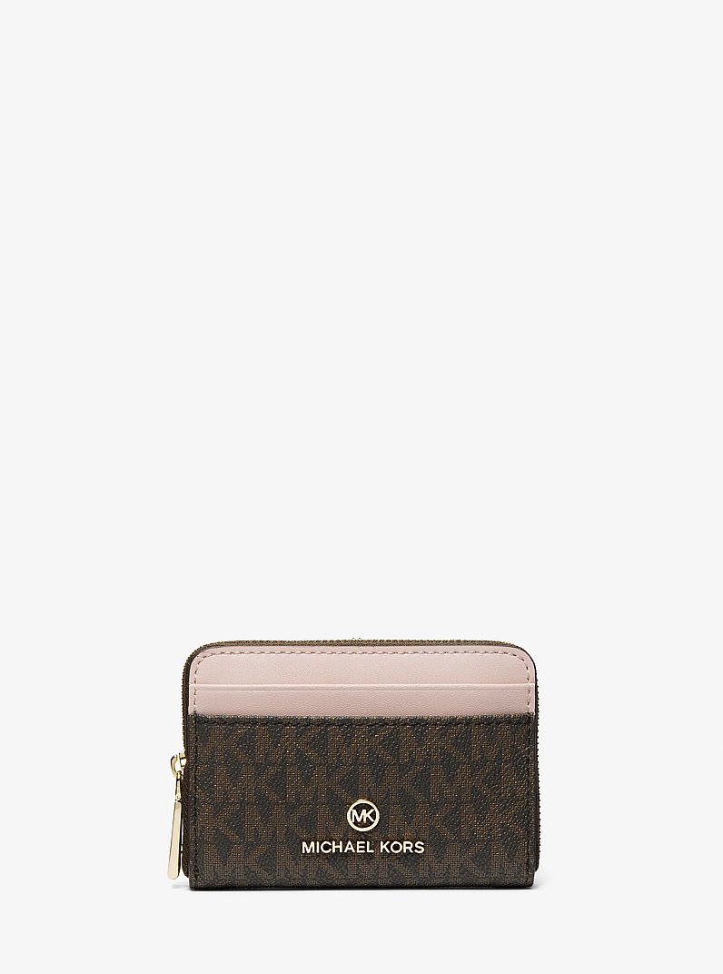 Brieftasche Jet Set Small mit Logo in BRN/ZROS | Michael Kors