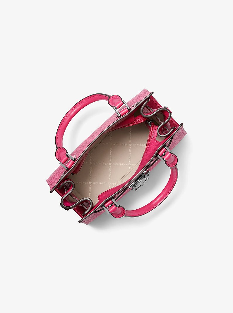 Hamilton Small Signature Logo Satchel in DRAGONFRUIT | Michael Kors