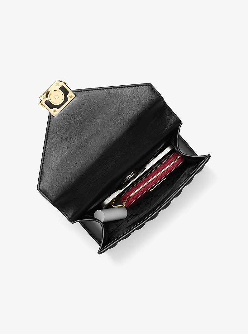 Whitney Medium Quilted Shoulder Bag in BLACK | Michael Kors