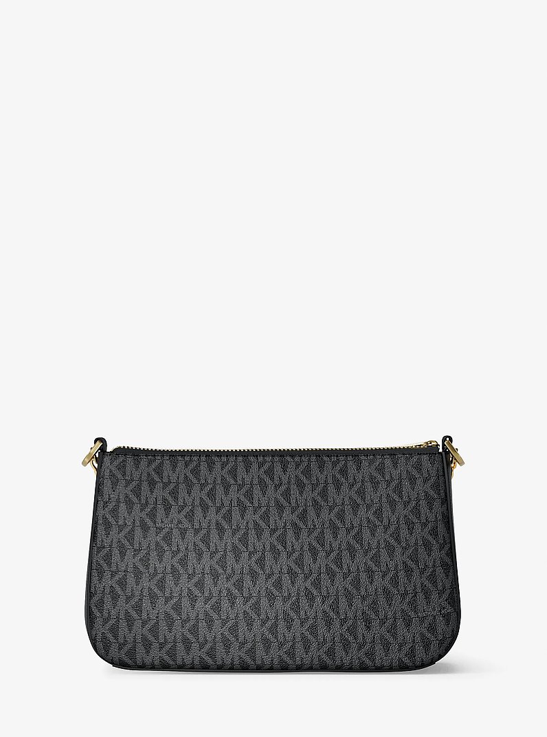 Medium Logo Pouch and Card Case Gift Set in BLACK | Michael Kors