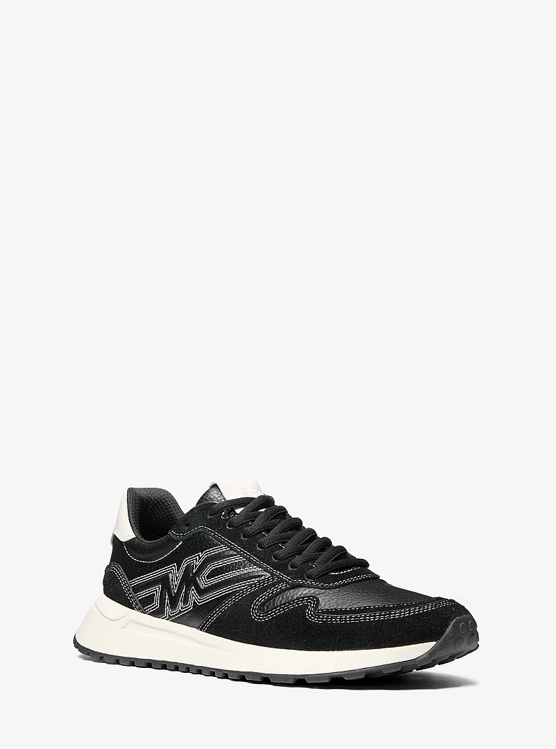 Dax Leather Trainer in BLACK | Michael Kors