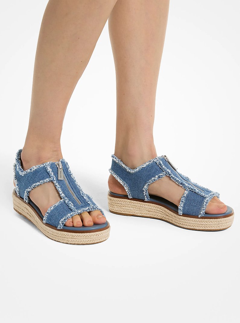Berkley Frayed Denim Espadrille