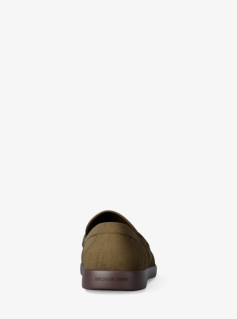 Mocas&iacute;n Wesley de gamuza in LODEN | Michael Kors