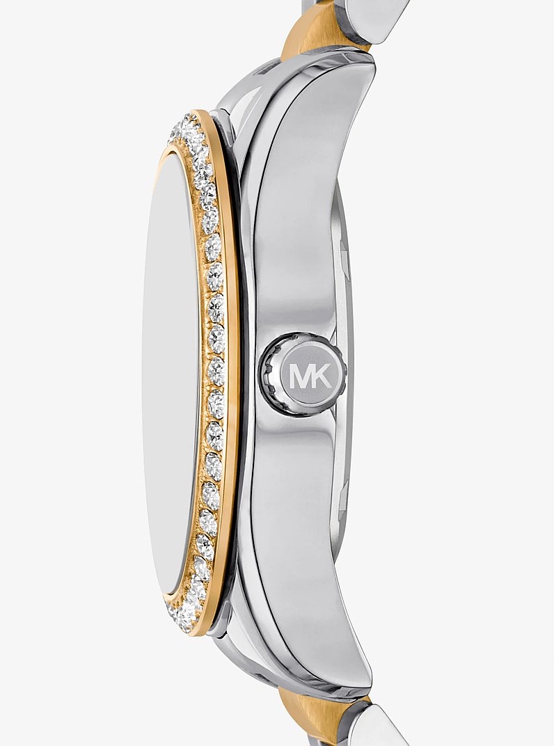 Orologio Lexington bicolore con pav&eacute; in BICOLORE | Michael Kors