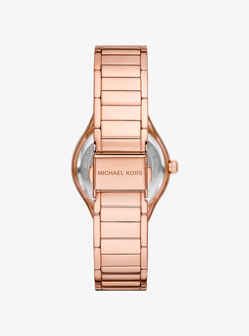 Mini Sylvia Pav&eacute; Rose Gold-Tone Watch and Bracelet Gift Set in ROSE GOLD | Michael Kors