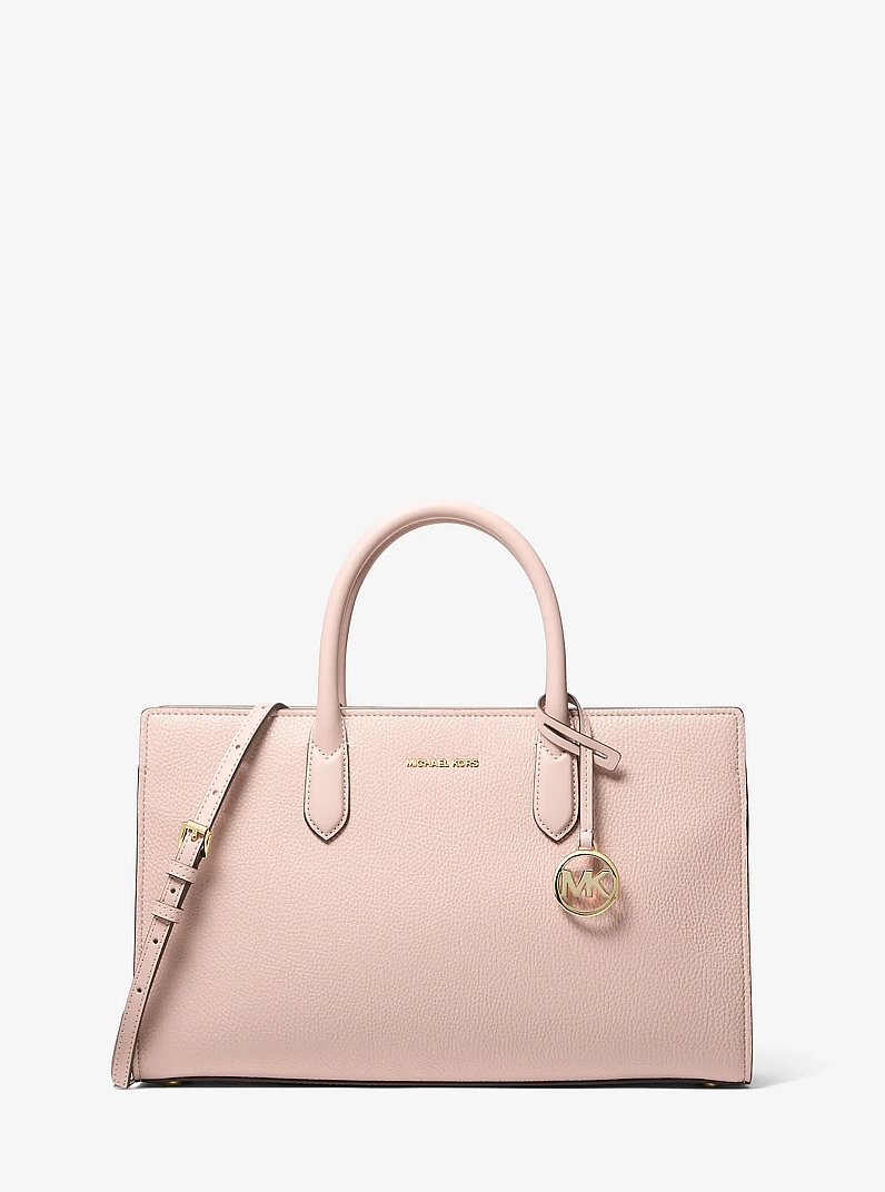 Henkeltasche Scarlett Medium aus gekrispeltem Leder in ZARTROSA | Michael Kors