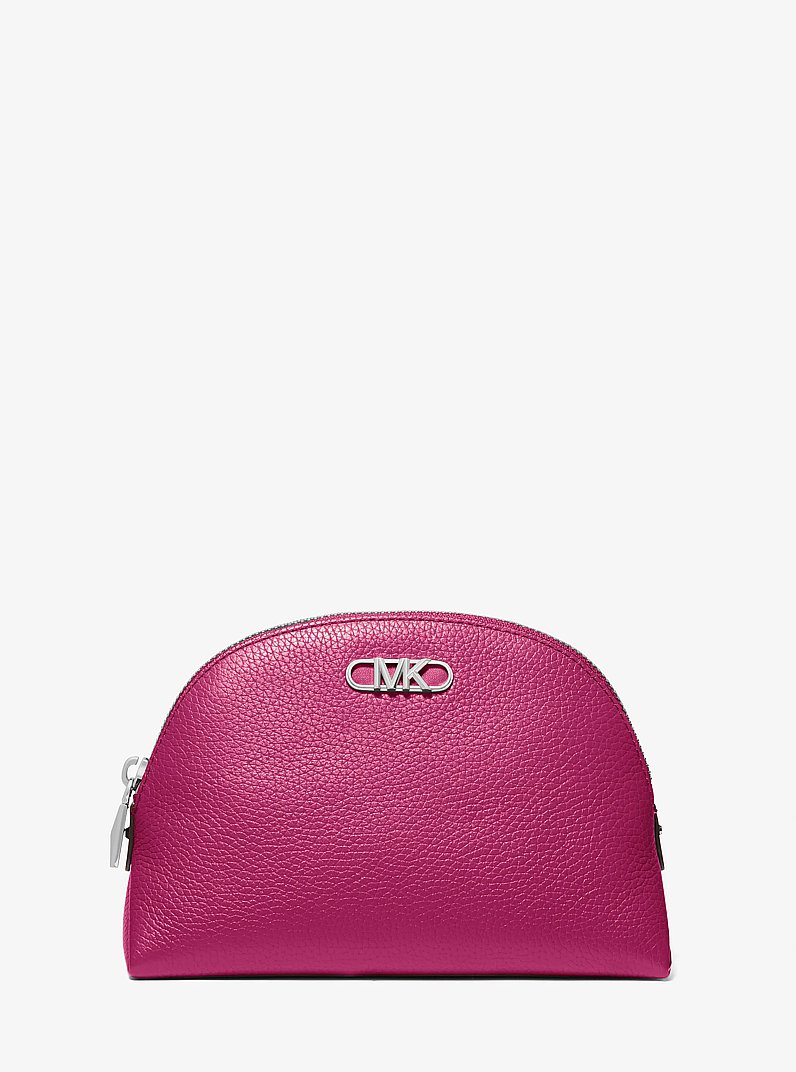 Empire Large Pebbled Leather Travel Pouch in DEEP FUCHSIA | Michael Kors