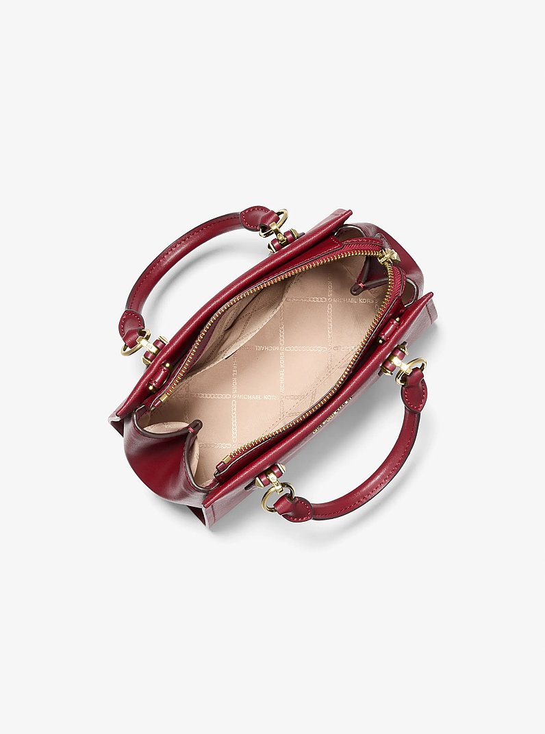 Marilyn Small Saffiano Leather Crossbody Bag in DEEP RED | Michael Kors