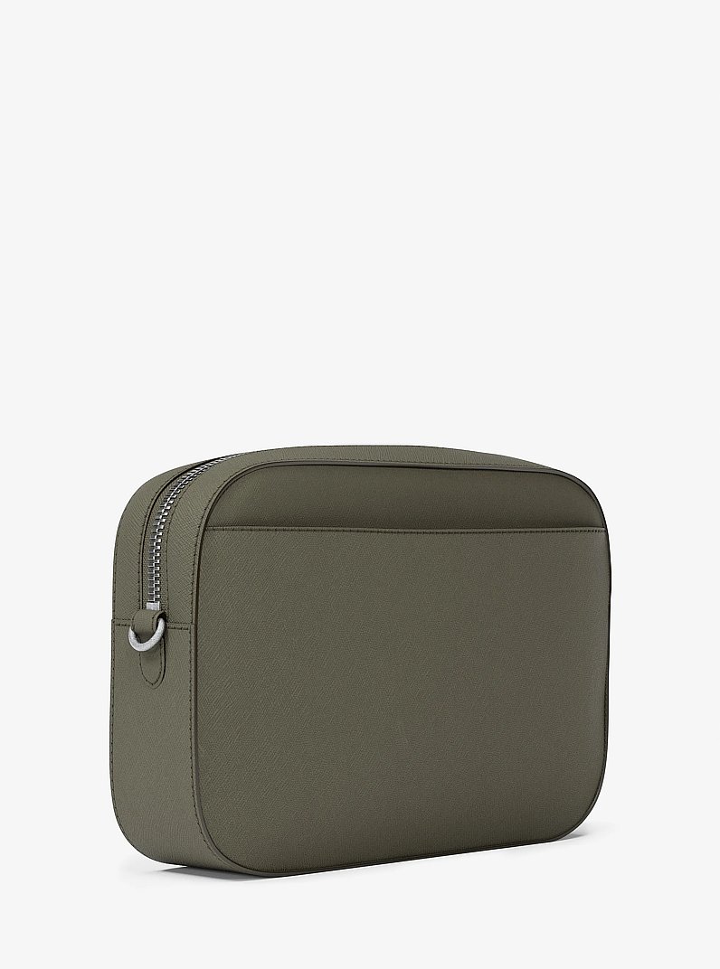 Jet Set Large Saffiano Leather Crossbody Bag in OLIVE | Michael Kors