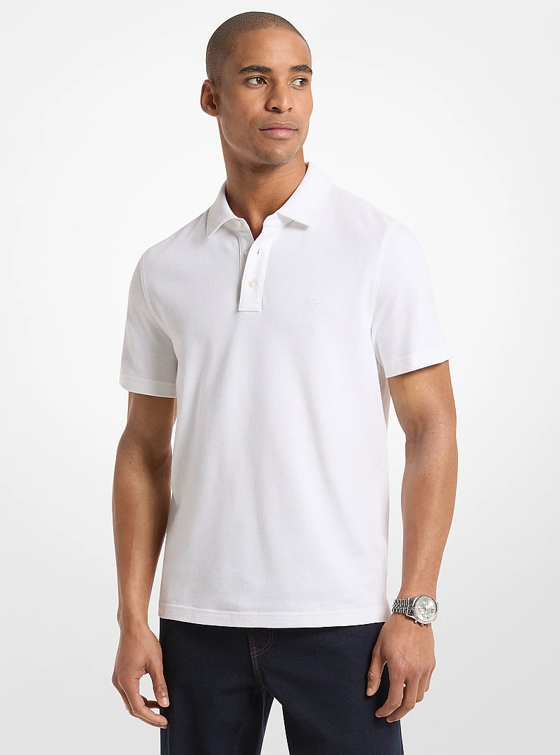 Pima Cotton Piqu&eacute; Polo Shirt in WHITE | Michael Kors