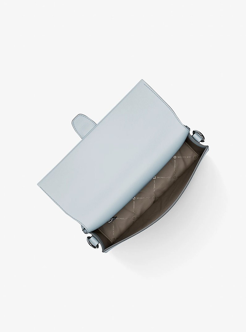 Greenwich Medium Printed Signature Logo Convertible Shoulder Bag in PALE OCEAN | Michael Kors