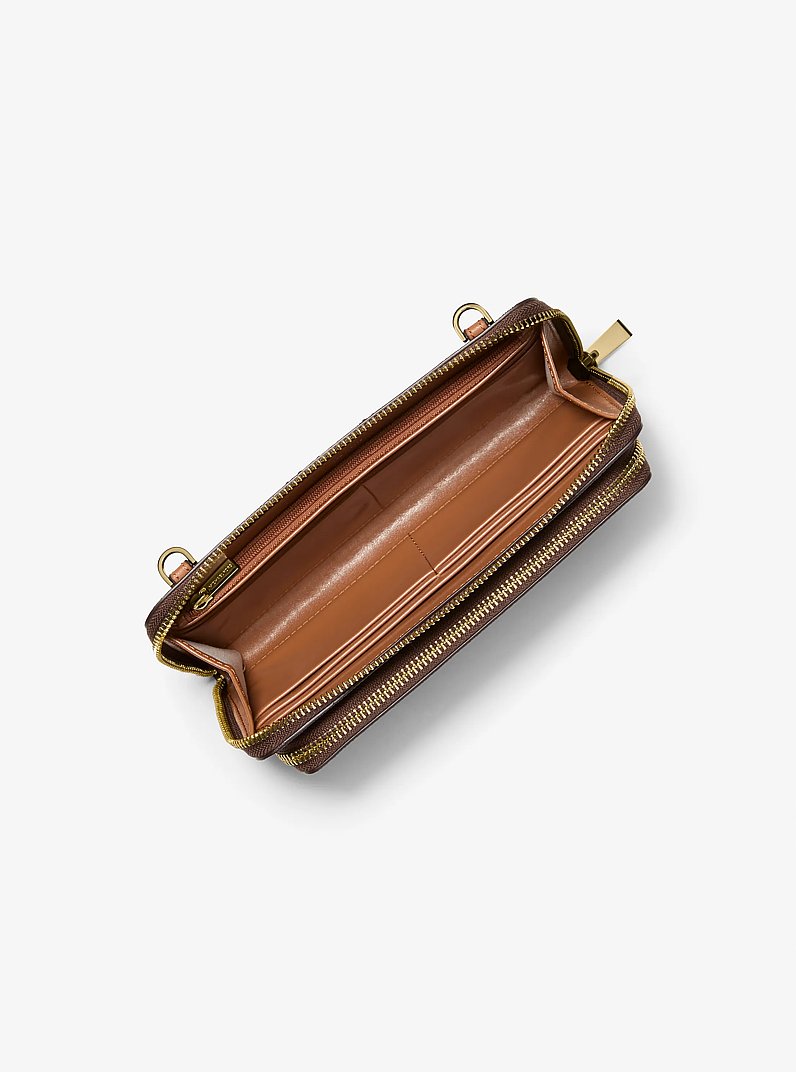 Borsa a tracolla Jet Set grande convertibile con stampa logo in BRONZO/GHIANDA | Michael Kors